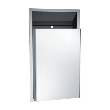Traditional Waste Receptacle (4” proj., 4” rec.) - Semi-Recessed, 12 Gallons