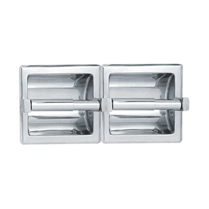 Toilet Tissue Holder (Double) - Recessed, Satin