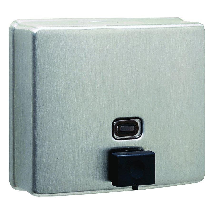 Surface-Mounted Heavy-Duty Manual Liquid Soap Dispenser, Satin Finish, 40-fl oz.