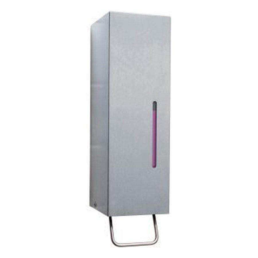 Surface-Mounted Manual Liquid Soap Dispenser, Satin Finish, 34-fl oz.