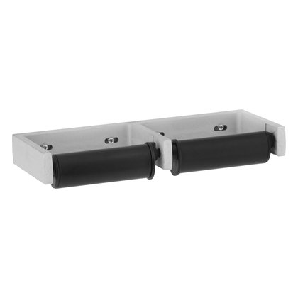 Surface-Mounted Controlled-Delivery Toilet Tissue Dispenser, Cast Aluminum, Two Rolls