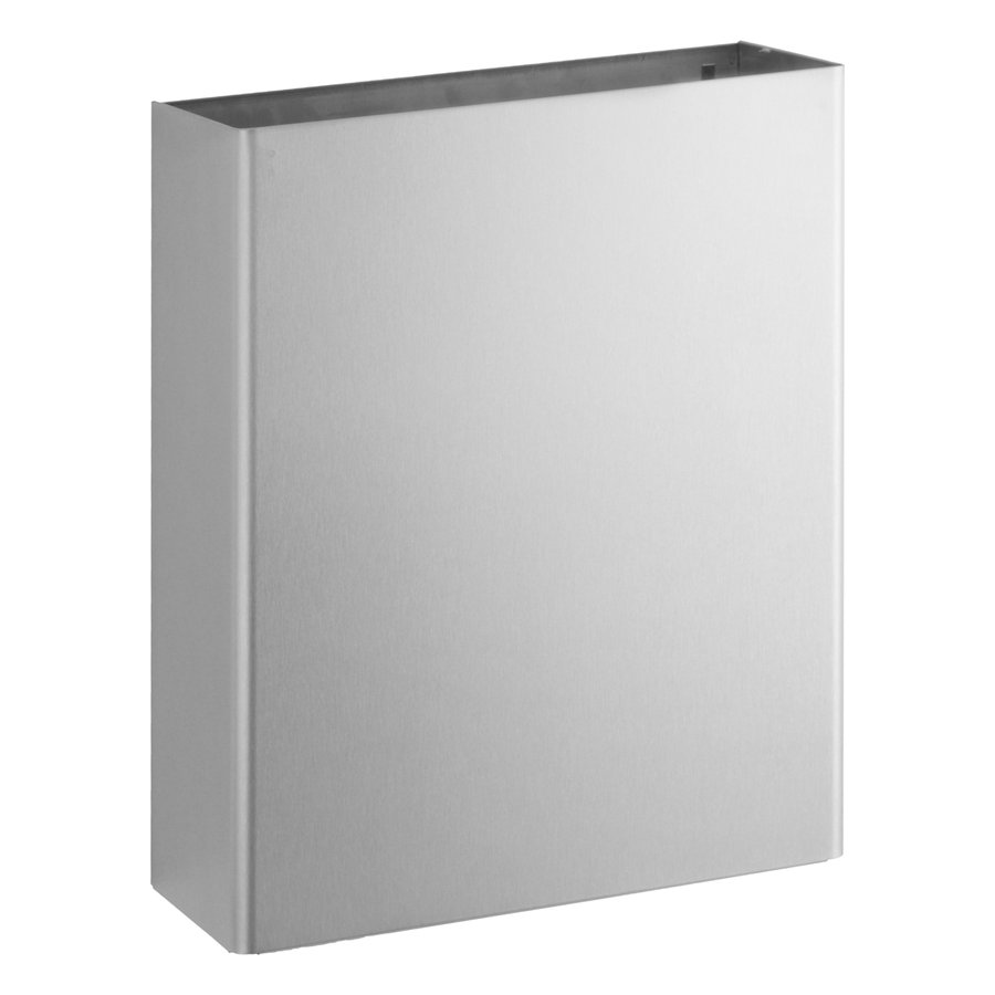 Surface-Mounted Waste Receptacle, Satin Finish, 6.4-Gallon