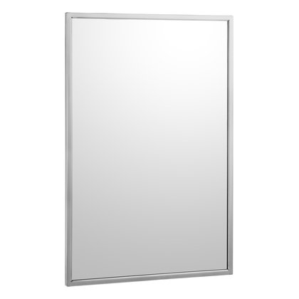 Welded-Frame Mirror, Satin Finish, 18" W x 30" H