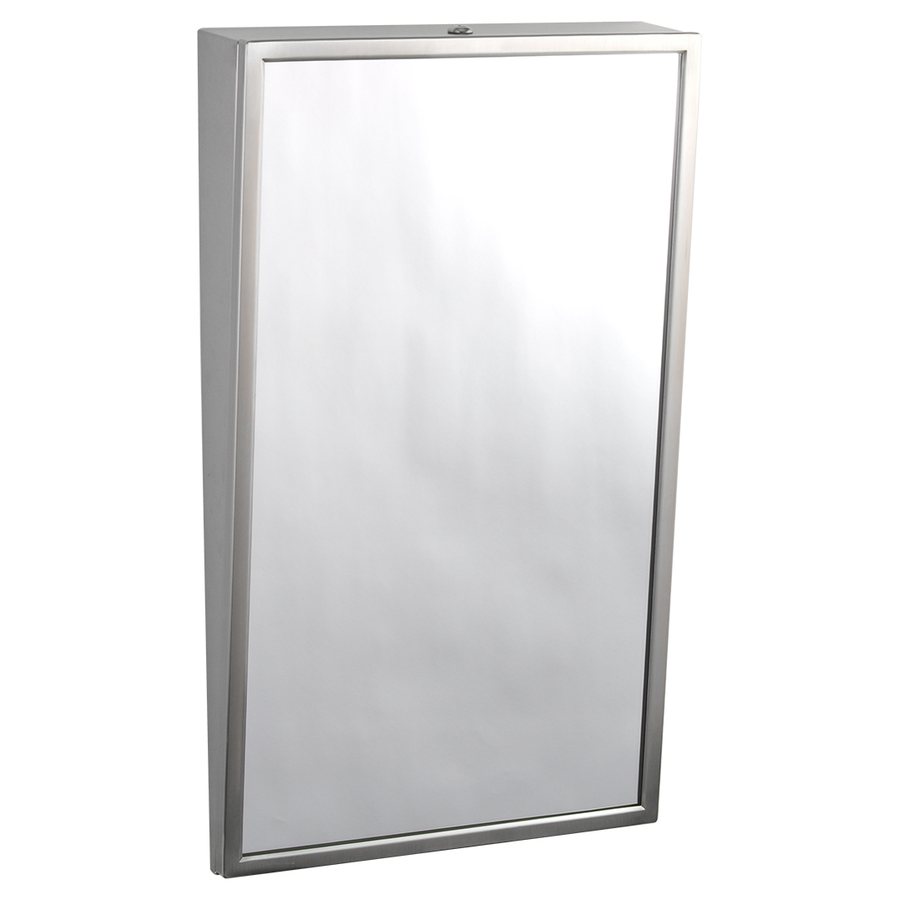Welded-Frame Fixed-Position Tilt Mirror, Satin Finish