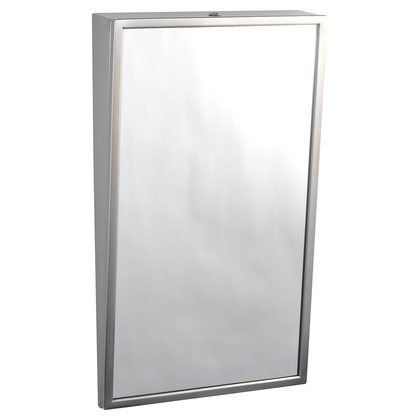 Welded-Frame Fixed-Position Tilt Mirror, Satin Finish