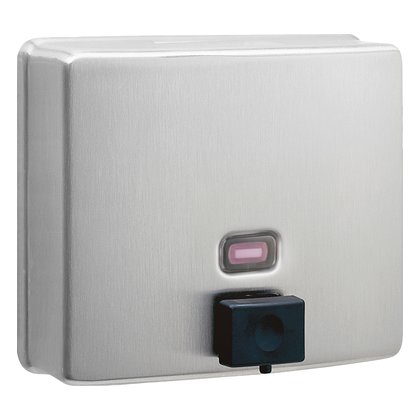 Surface-Mounted Manual Liquid Soap Dispenser, Satin Finish 40-fl oz