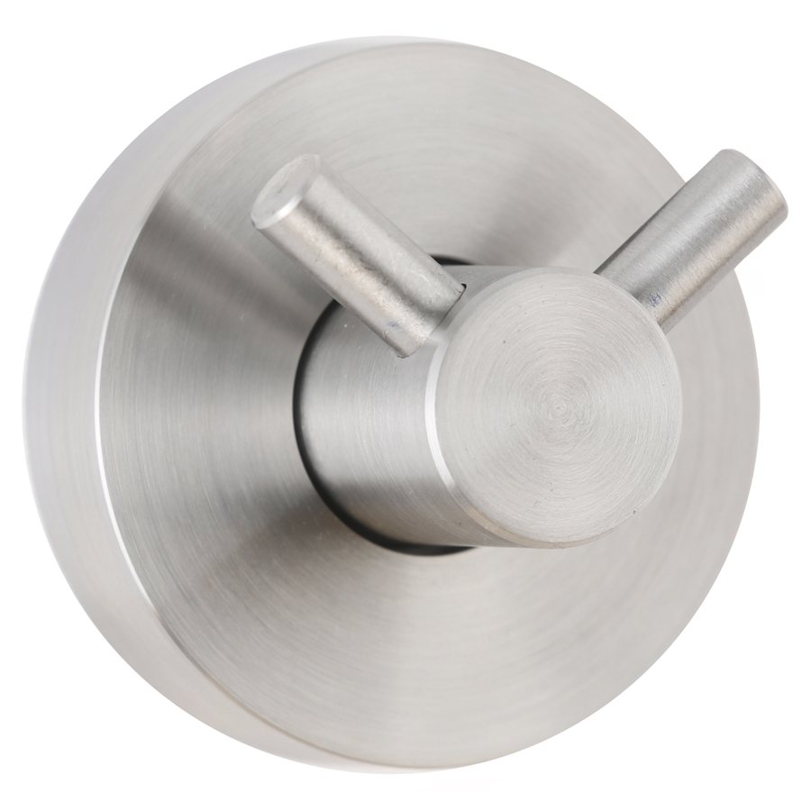 Surface-Mounted Double Coat Hook, Cubicle Collection, Satin Finish