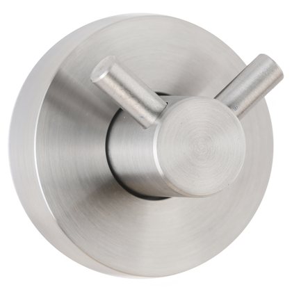 Surface-Mounted Double Coat Hook, Cubicle Collection, Satin Finish