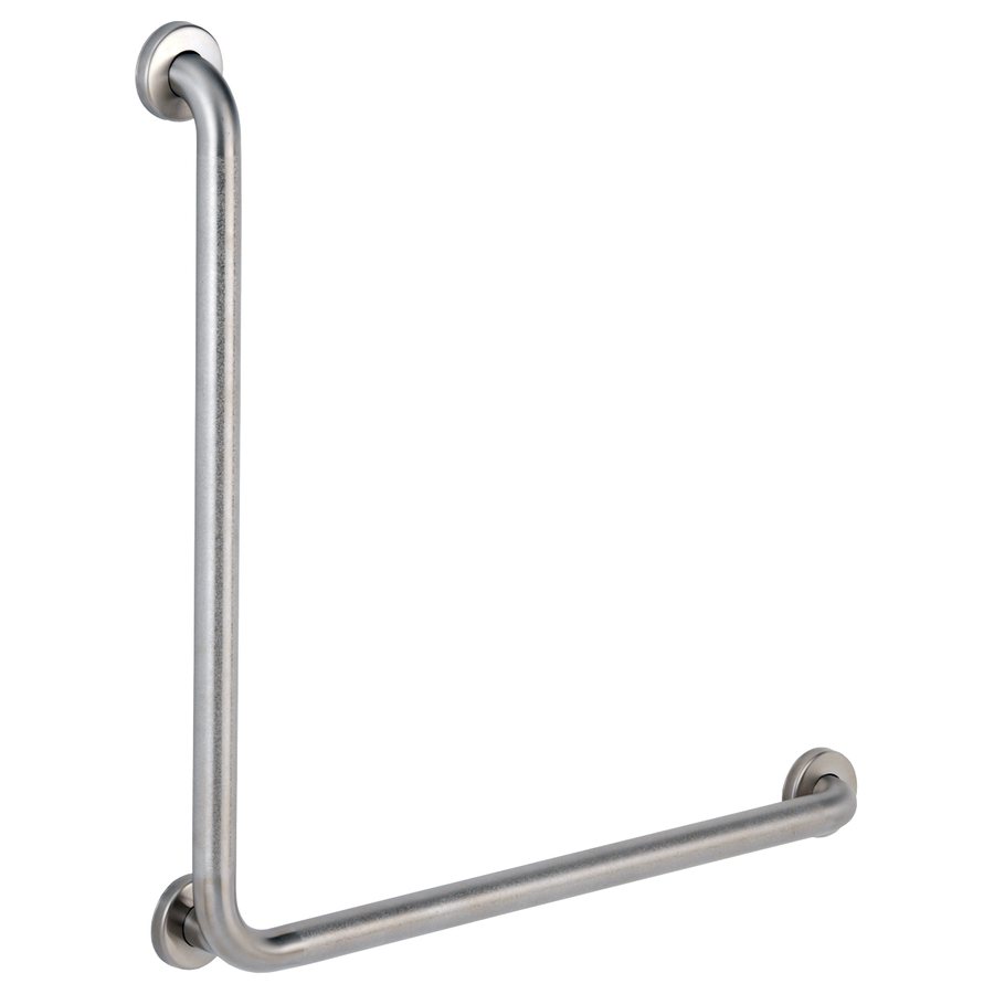 90 Degree Grab Bar, 1-1/2" Diameter, Peened Finish, 30" x 30"