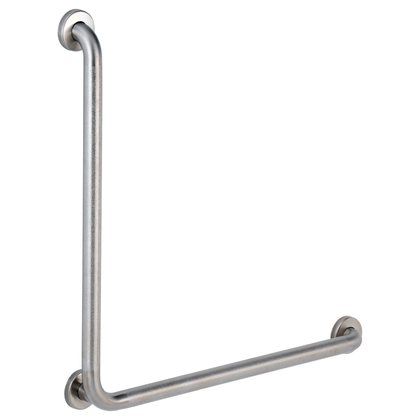 90 Degree Grab Bar, 1-1/2" Diameter, Peened Finish, 30" x 30"