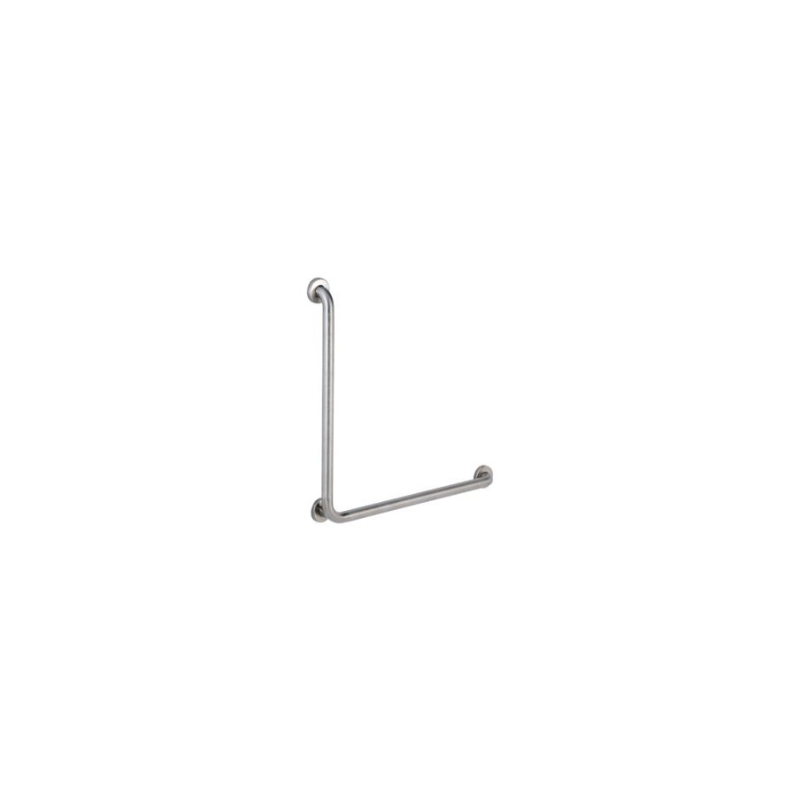 90 Degree Grab Bar, 1-1/2" Diameter, Peened Finish, 30" x 40", Left Hand