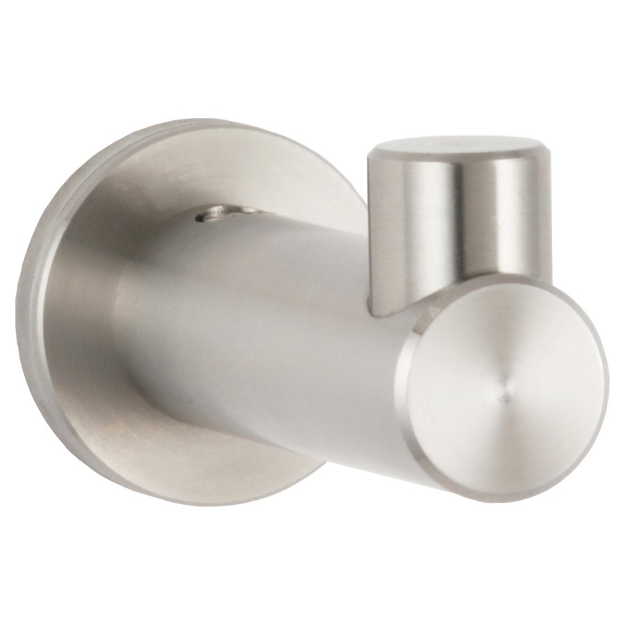Surface-Mounted Coat Hook, Satin Finish Steel