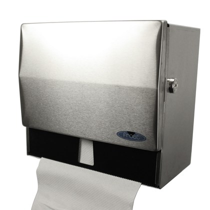 Universal Roll and Single Fold Paper Towel Dispenser With Lock