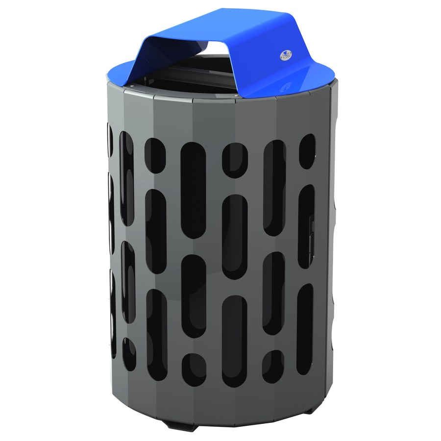 Heavy duty outdoor waste receptacle