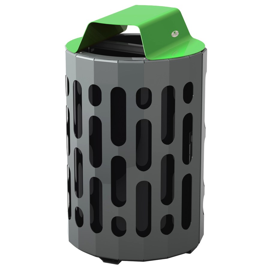 Heavy duty outdoor waste receptacle