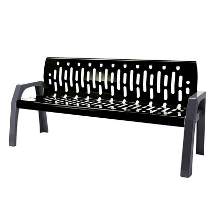 Heavy Duty Steel Outdoor Bench 6'