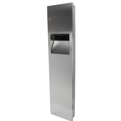 Large Surface Mounted Combination Paper Towel Disp./Disposal 4.5" Depth