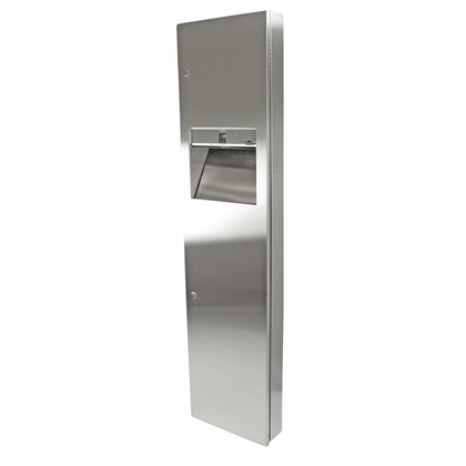 Large Semi-Recessed Combination Paper Towel Disp./Disposal