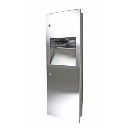 Medium Recessed Combination Paper Towel Disp./Disposal 4.5" Depth