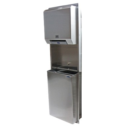 Recessed Automatic Paper Towel Disp./Disposal Open Waste
