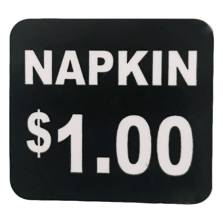 $1 Decal for Napkin Vendor