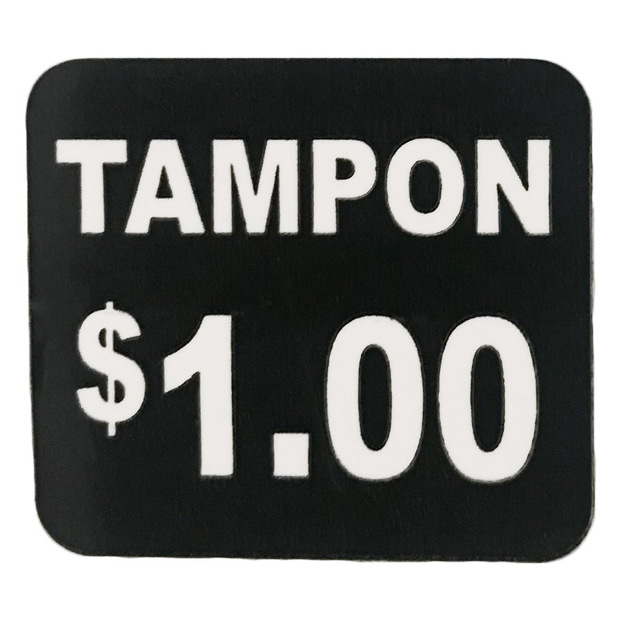 $1 Decal for Tampon Vendor