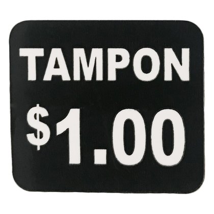 $1 Decal for Tampon Vendor