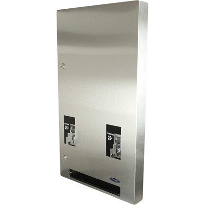 Recessed $0.25 Tampon/Napkin Vendor With Twist Mechanism