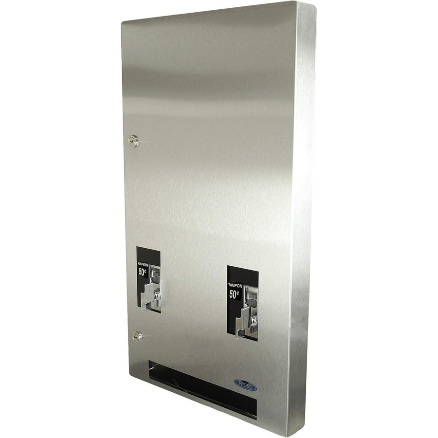 Recessed $0.50 Tampon/Napkin Vendor With Twist Mechanism