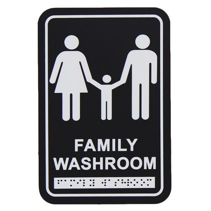 Washroom Signage Family with Braille Emboss