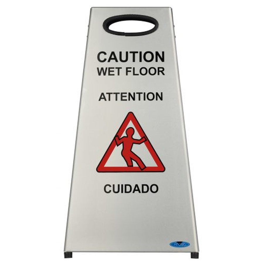 Stainless Steel Wet Floor Sign