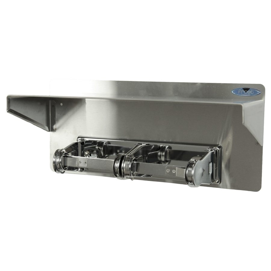 Double Roll Toilet Tissue Dispenser with Shelf
