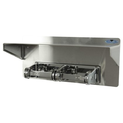 Double Roll Toilet Tissue Dispenser with Shelf