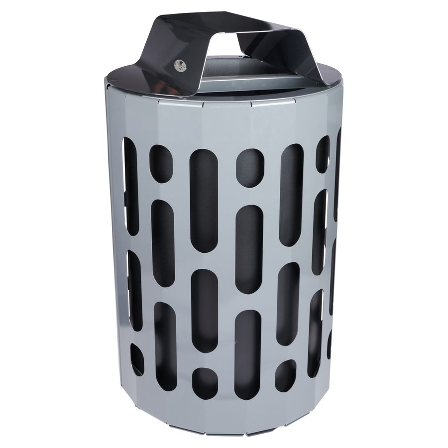 Heavy duty outdoor waste receptacle