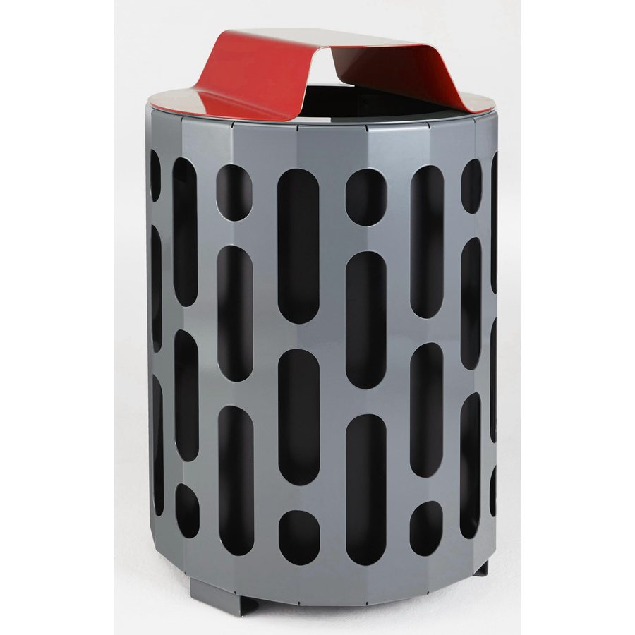 Heavy duty outdoor waste receptacle