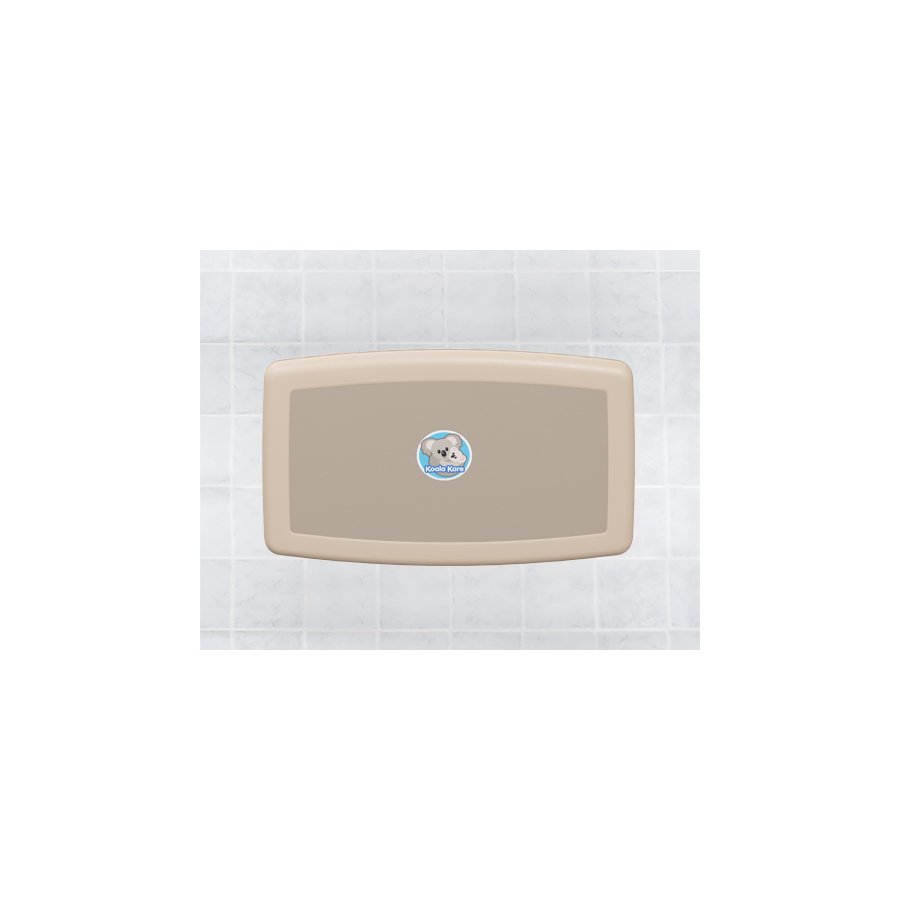 Horizontal Surface-Mounted Baby Changing Station, Cream