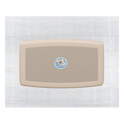 Horizontal Surface-Mounted Baby Changing Station, Cream