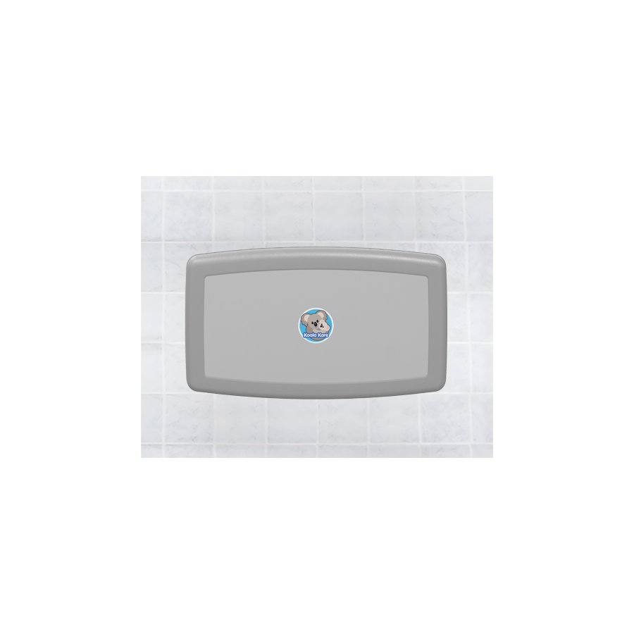 Horizontal Surface-Mounted Baby Changing Station, Grey