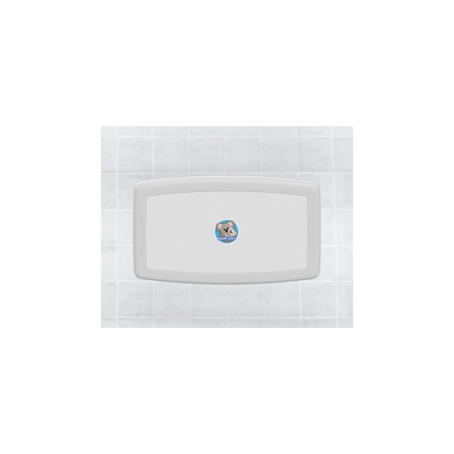 Horizontal Surface-Mounted Baby Changing Station, White Granite