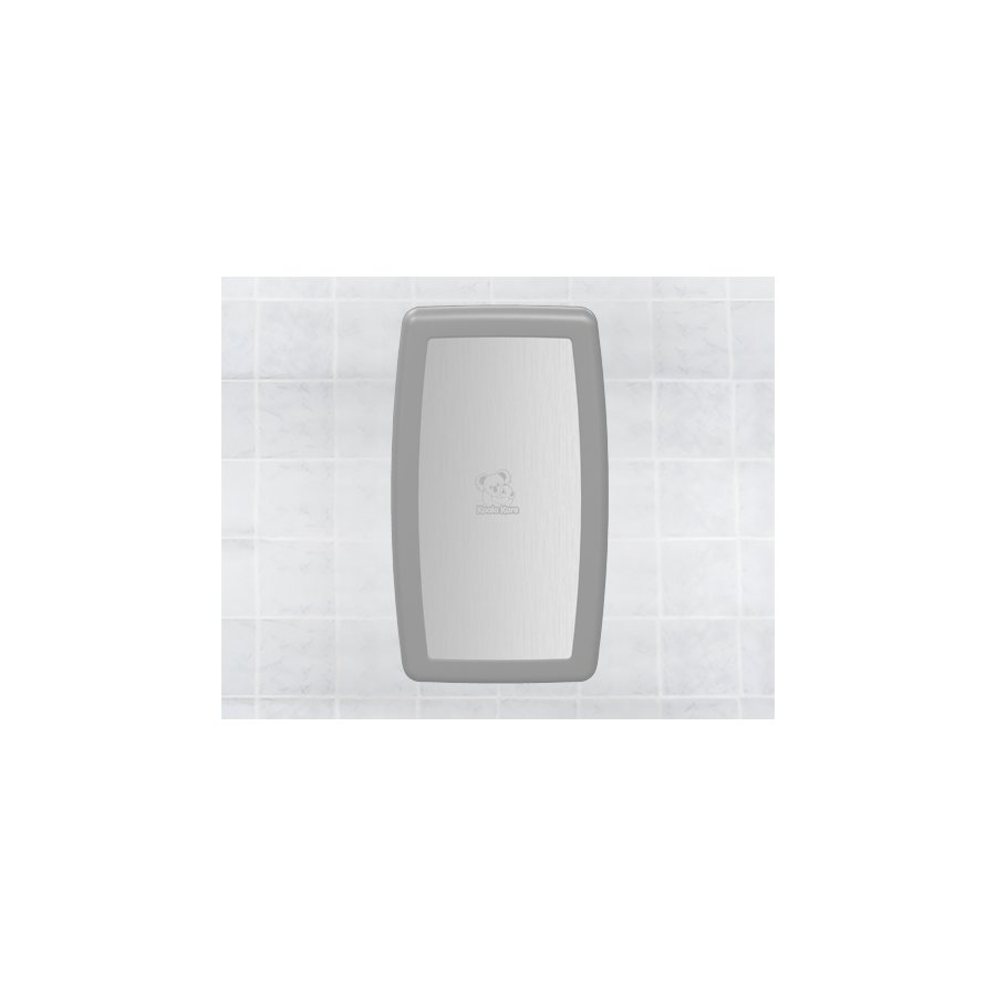Vertical Surface-Mounted Baby Changing Station, Stainless Steel Veneer