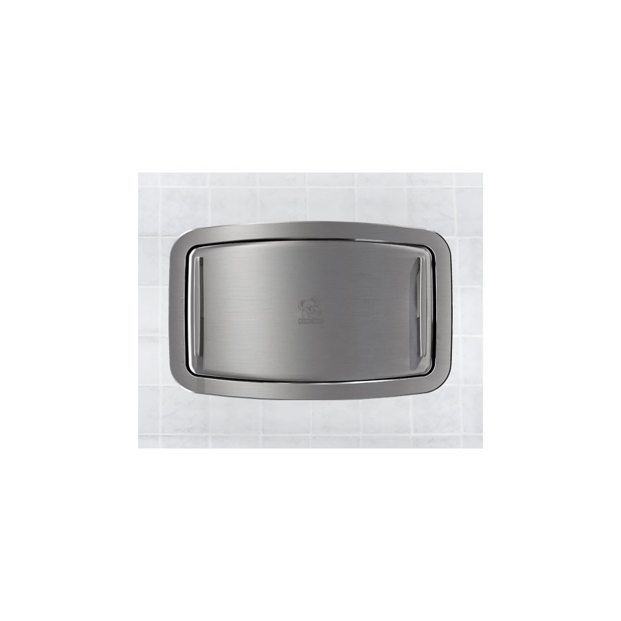 Horizontal Recessed-Mounted Baby Changing Station, Stainless Steel