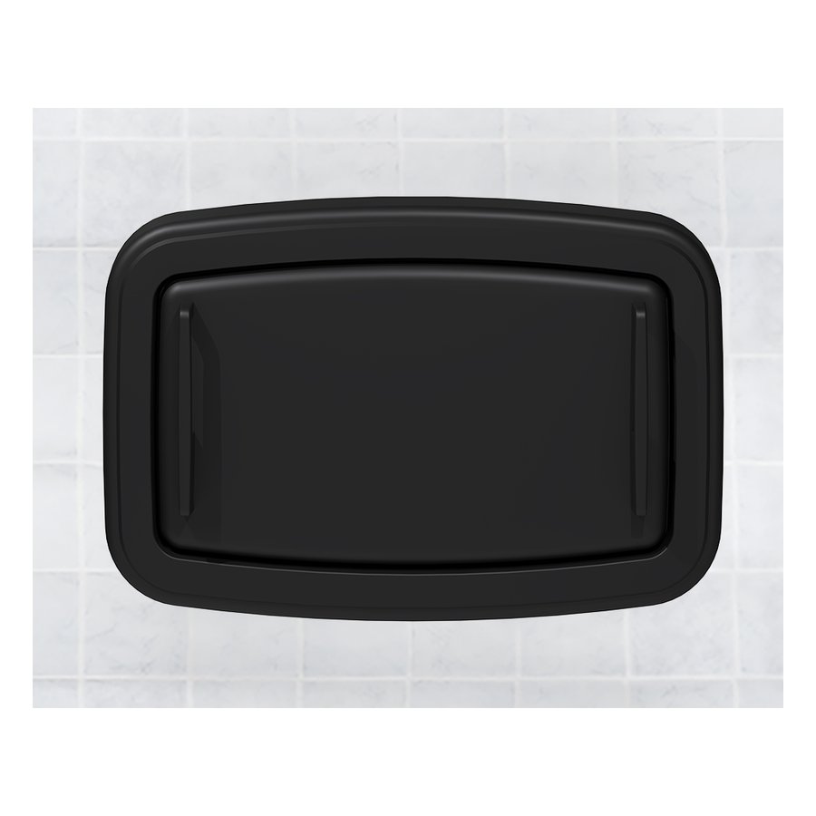 Horizontal Surface-Mounted Baby Changing Station, Matte Black
