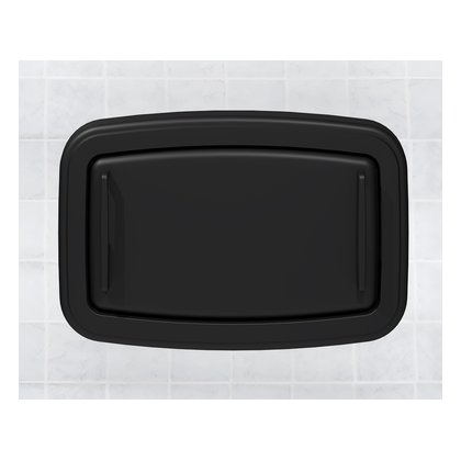 Horizontal Surface-Mounted Baby Changing Station, Matte Black