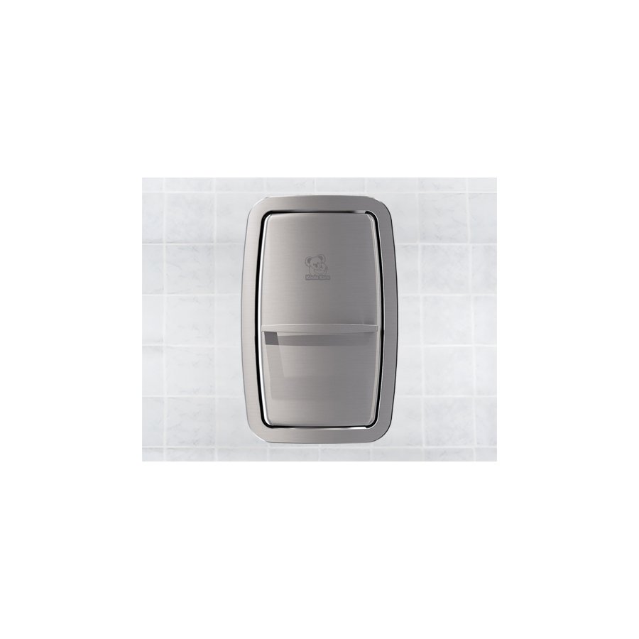 Vertical Recessed-Mounted Baby Changing Station, Stainless Steel